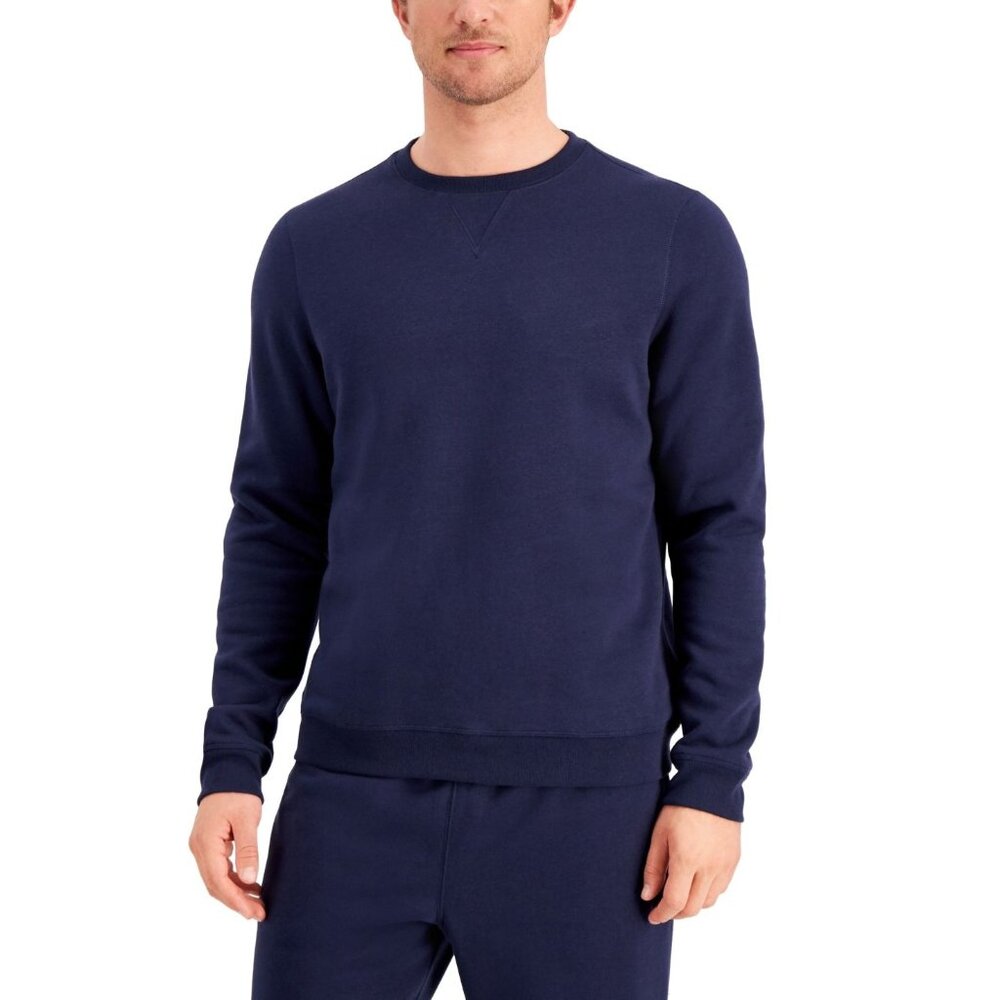 Ideology Mens Fleece Crewneck Sweatshirt, Blue, Size M,‎ NWT